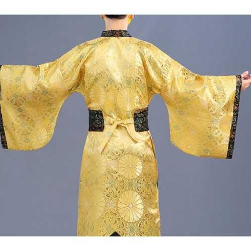 Men's Chinese folk dance dresses for male ancient traditional stage performance hanfu drama photos emperor cosplay robes